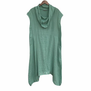 bryn Walker Mint Green Linen Cowl Neck Jumpsuit